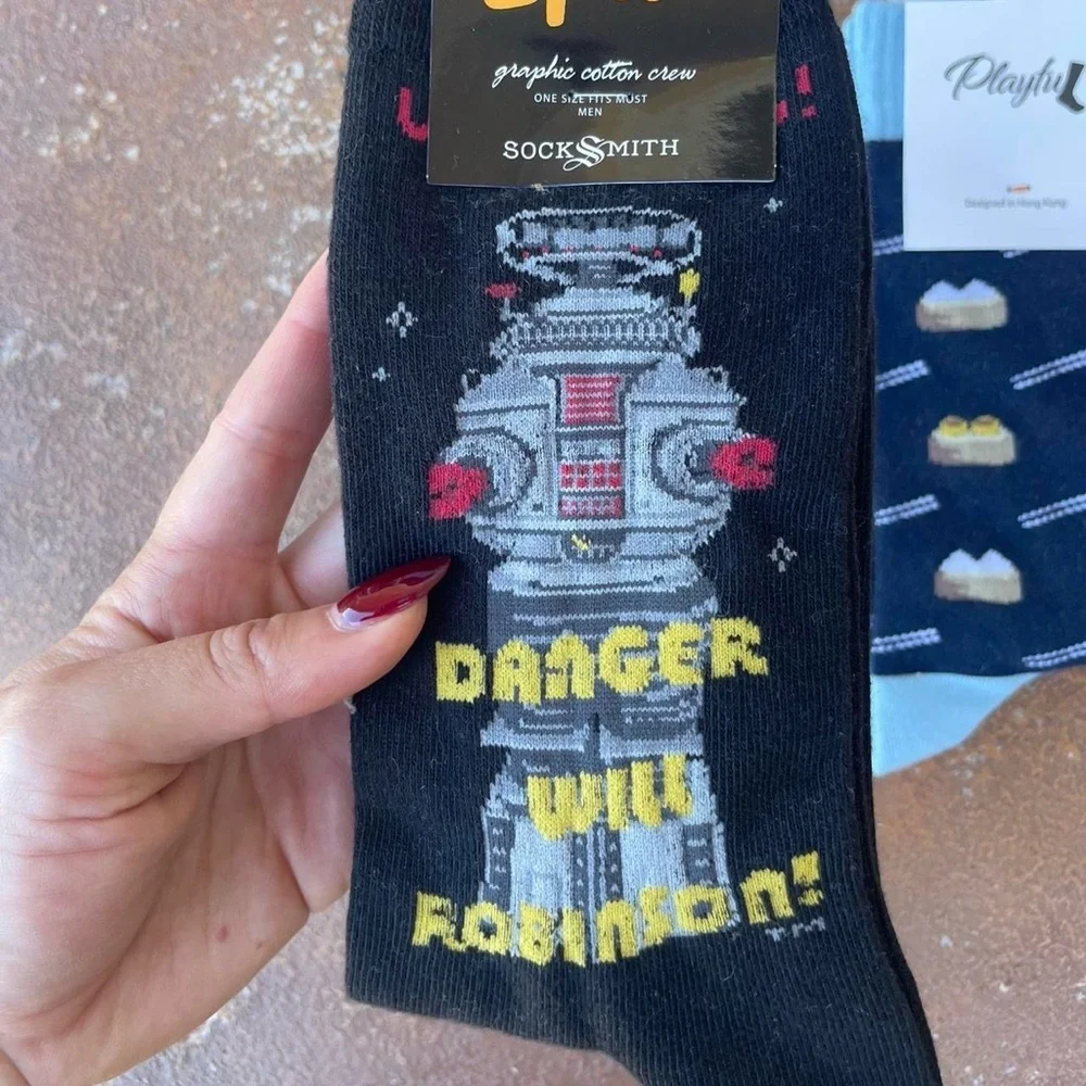 NWT Men’s graphic printed sock bundle sz 8-12